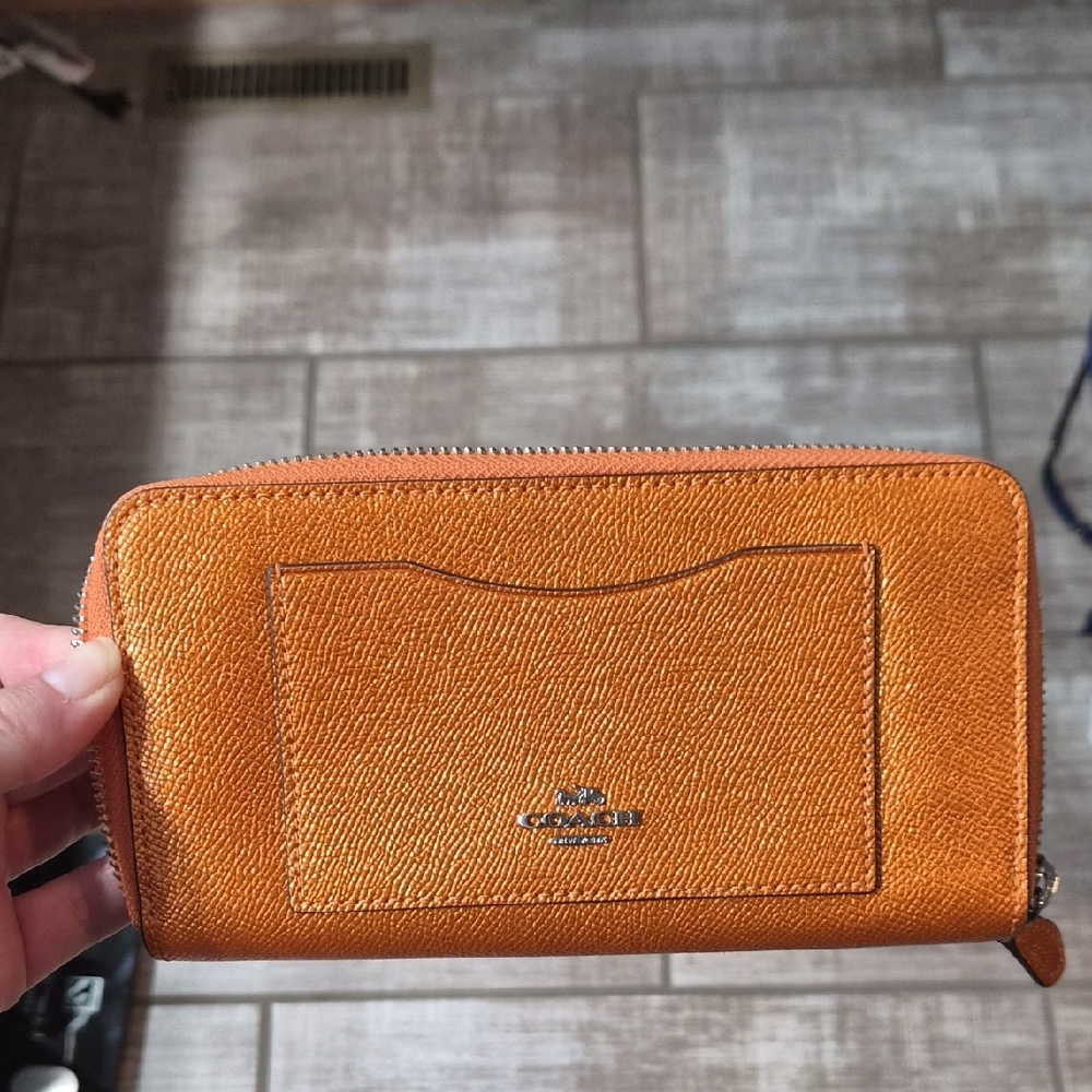 Coach Orange Key & Card Holder
